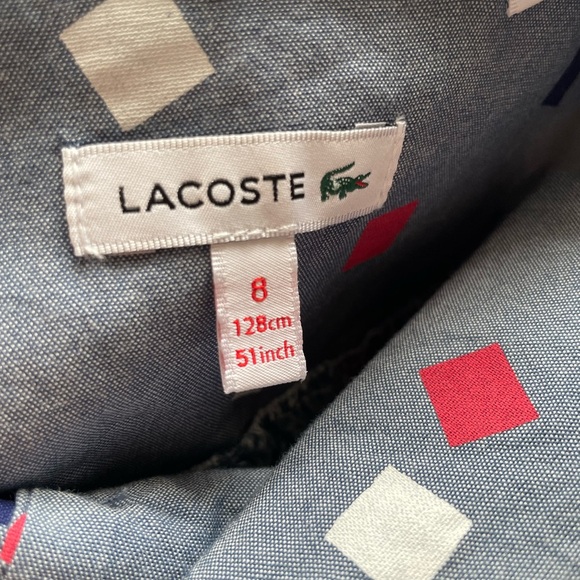 Girls Lacoste Sleeveless Confetti Print Dress - Picture 3 of 5